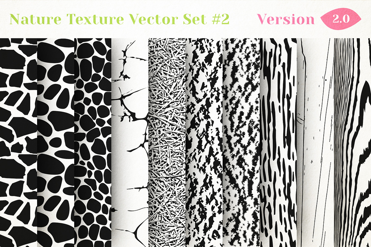 Nature Texture Vector Set #2, a Pattern Graphic by Perfect Design (Photo 2 of 2)