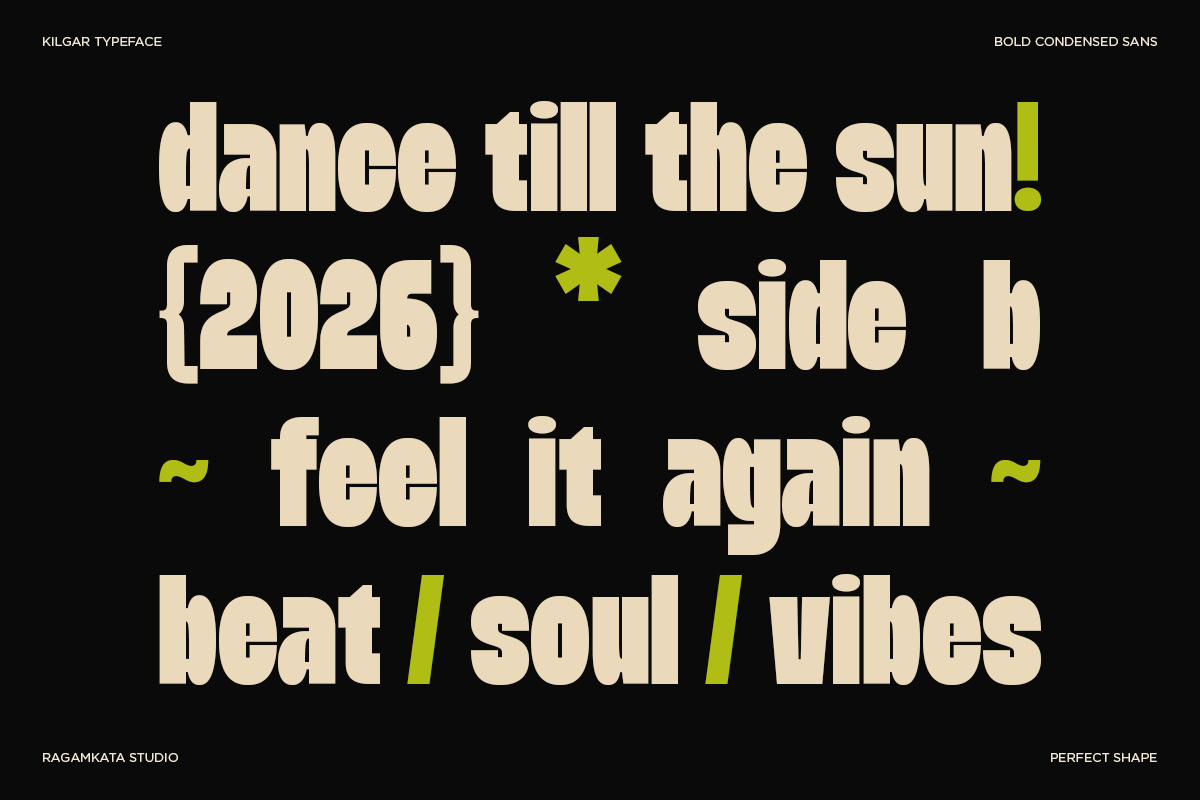 Kilgar - Heavy Bold Condensed Font, a Sans Serif Font by RagamKata (Photo 7 of 10)
