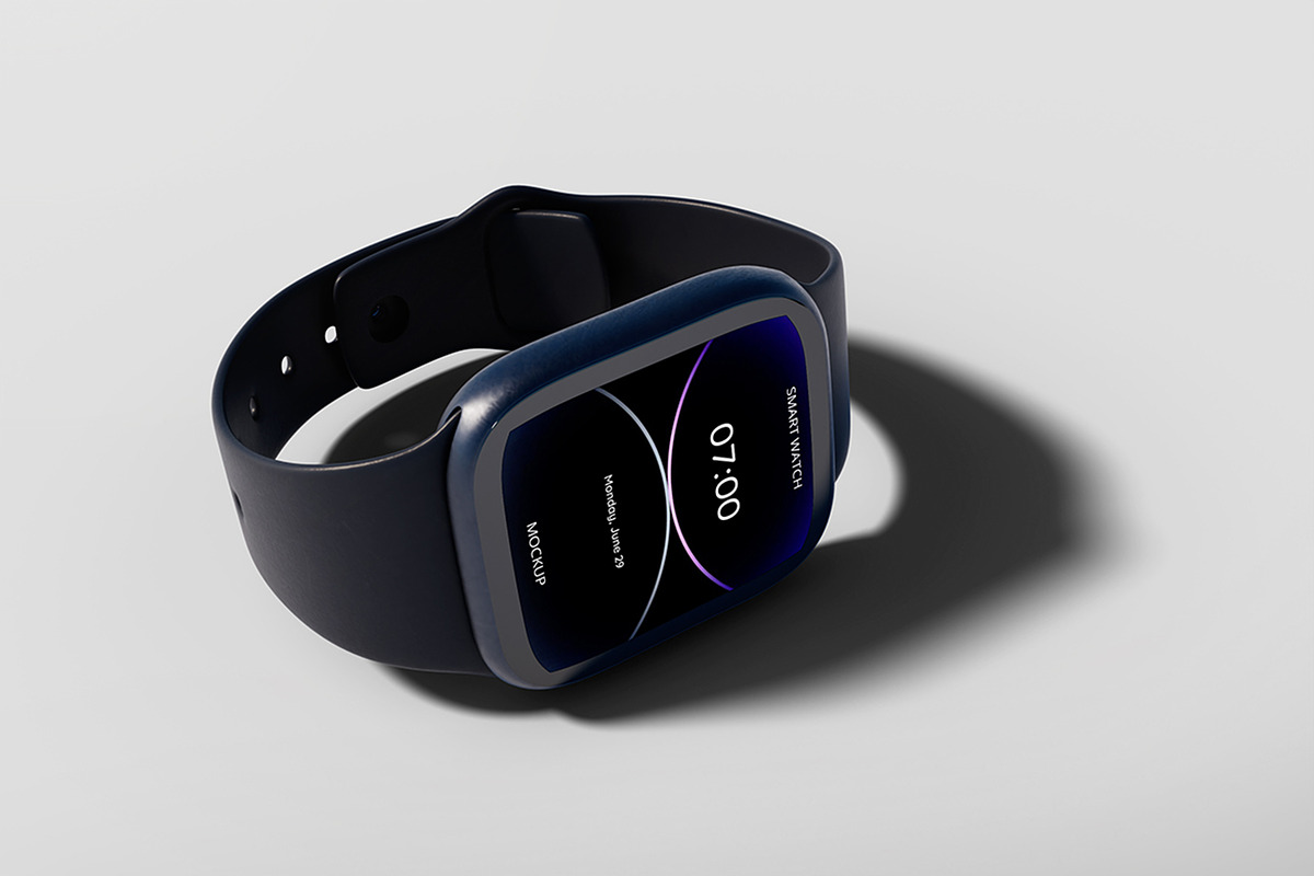 Smart Watch Mockup, a Wearable Device Mockup by Mockupnine (Photo 3 of 4)
