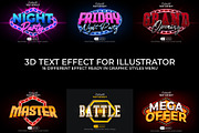 3D Text Effect Modern Styles Bundle, a Layer Style Add-On by Mockmenot (Thumbnail 1 of 7)