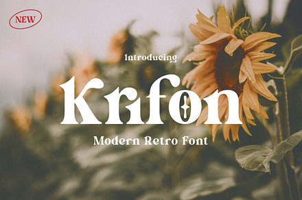 Krifon - Retro Serif Font, a Serif Font by tebaltipislab