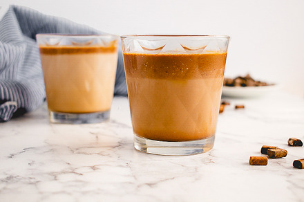 Cold coffee with milk, a Food & Drink Photo by Kla Design