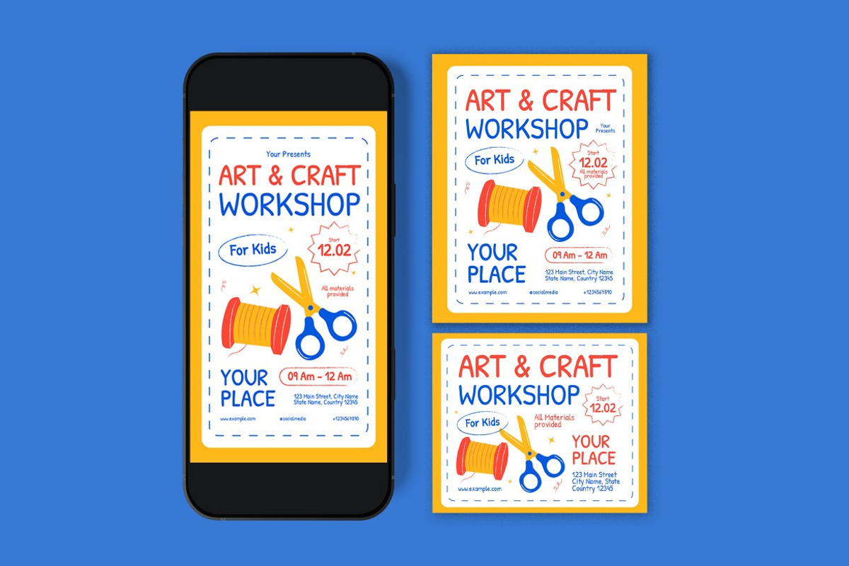 Art & Craft Workhsop For Kids Flyer preview 3