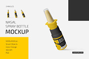 Nasal Spray Bottle Mockup Set, a Cups & Container Mockup by Country4k (Thumbnail 1 of 4)