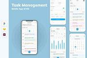 Task Management Mobile App UI Kit, an UI Kit Template by uicube