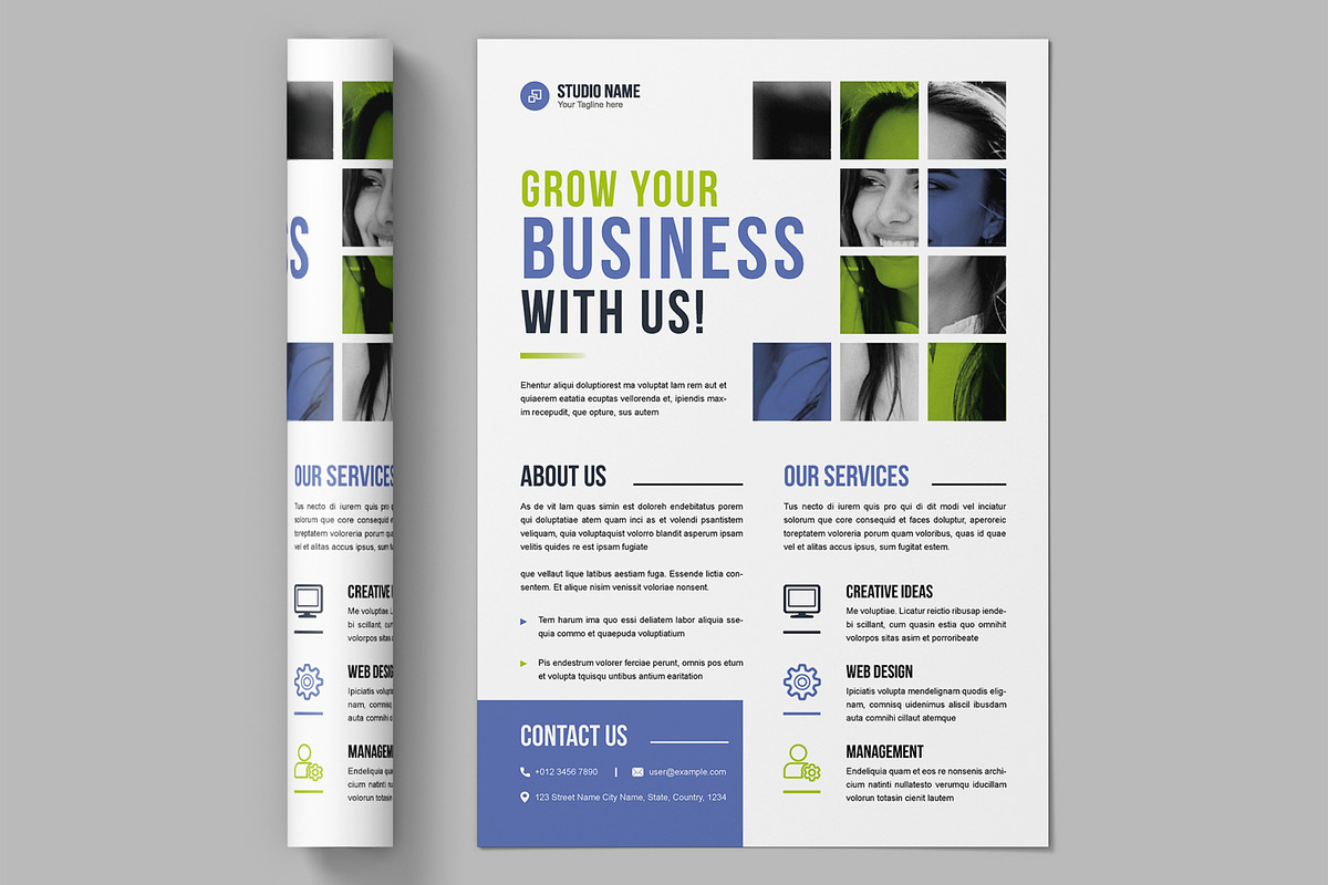 Corporate Flyer Template, a Flyer Template by ContestDesign (Photo 2 of 2)