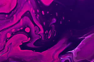 Purple and violet wave swirls. Fluid Art. Marble effect background or texture