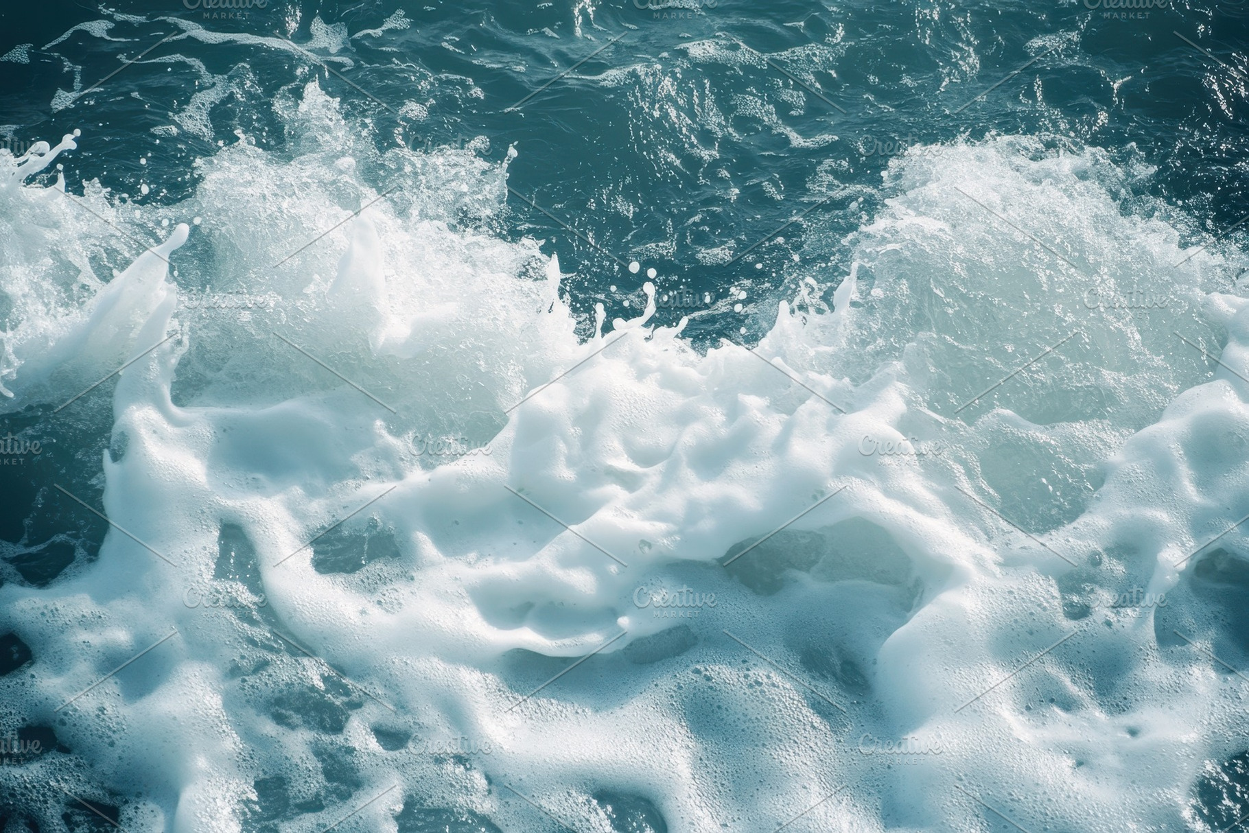 Foamy waves gently rolling up, a Photo by Pavel_design