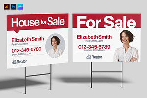 House For Sale Sign Template, a Flyer Template by BrandPacks