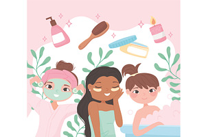 women beauty treatments, an Object Illustration by studiogstock
