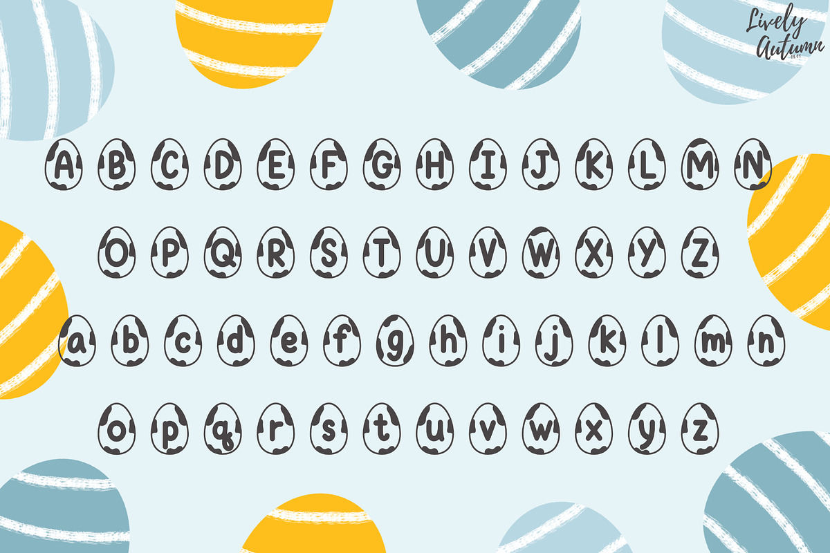 Easter egg Font, a Symbol Font by LivelyAutumn11.11 (Photo 2 of 4)