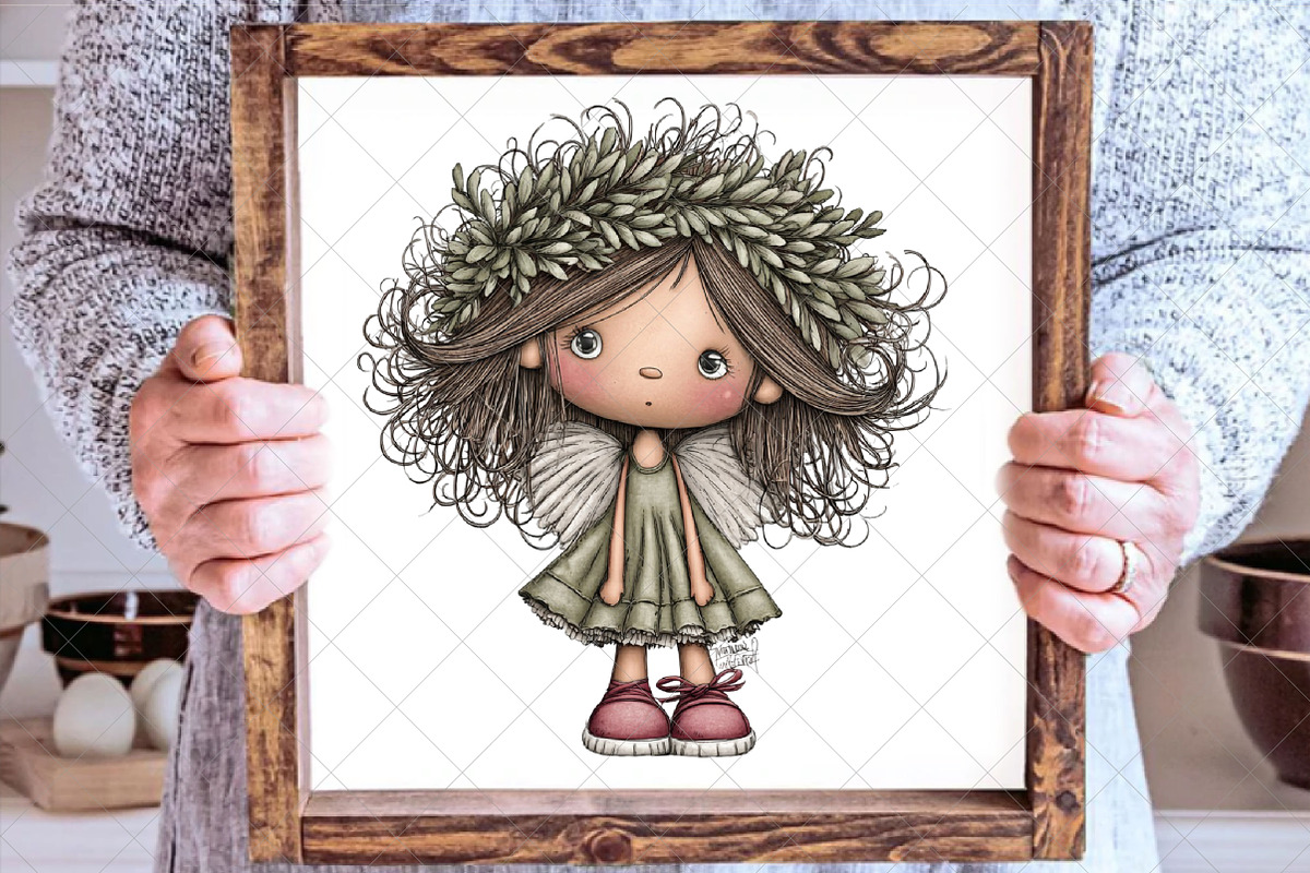 Whimsical Christmas Angel Clipart, an Illustration by SinaCreation (Photo 5 of 7)