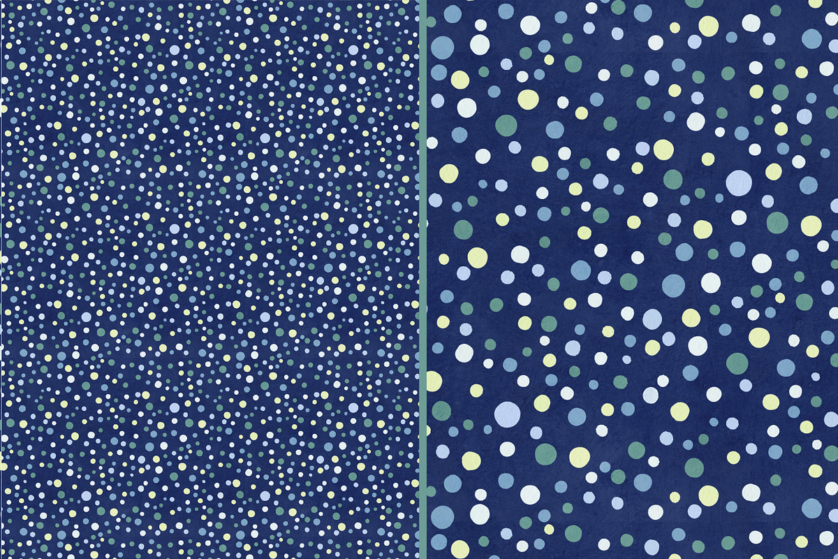 Deep blue polka dots pattern, a Decorative Illustration by DigitalArsiart (Photo 2 of 6)