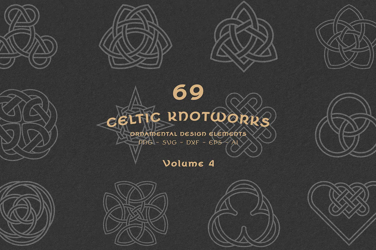 Celtic Knots & Ornaments Bundle 4, a Decorative Illustration by Seaquint (Photo 1 of 8)