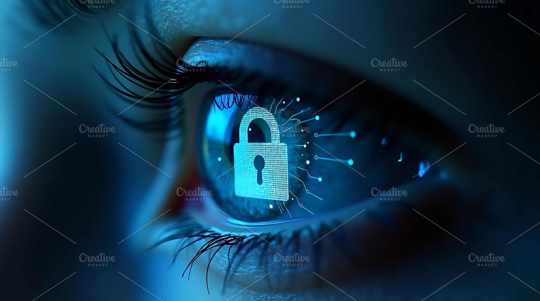 Cyber security eye scan biometric, a Technology Photo by Artonix