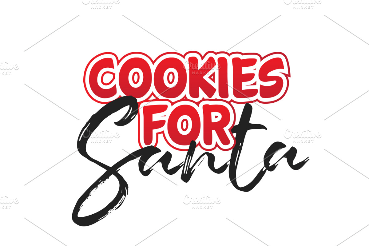 Cookies For Santa Vector, an Illustration by LineByLine