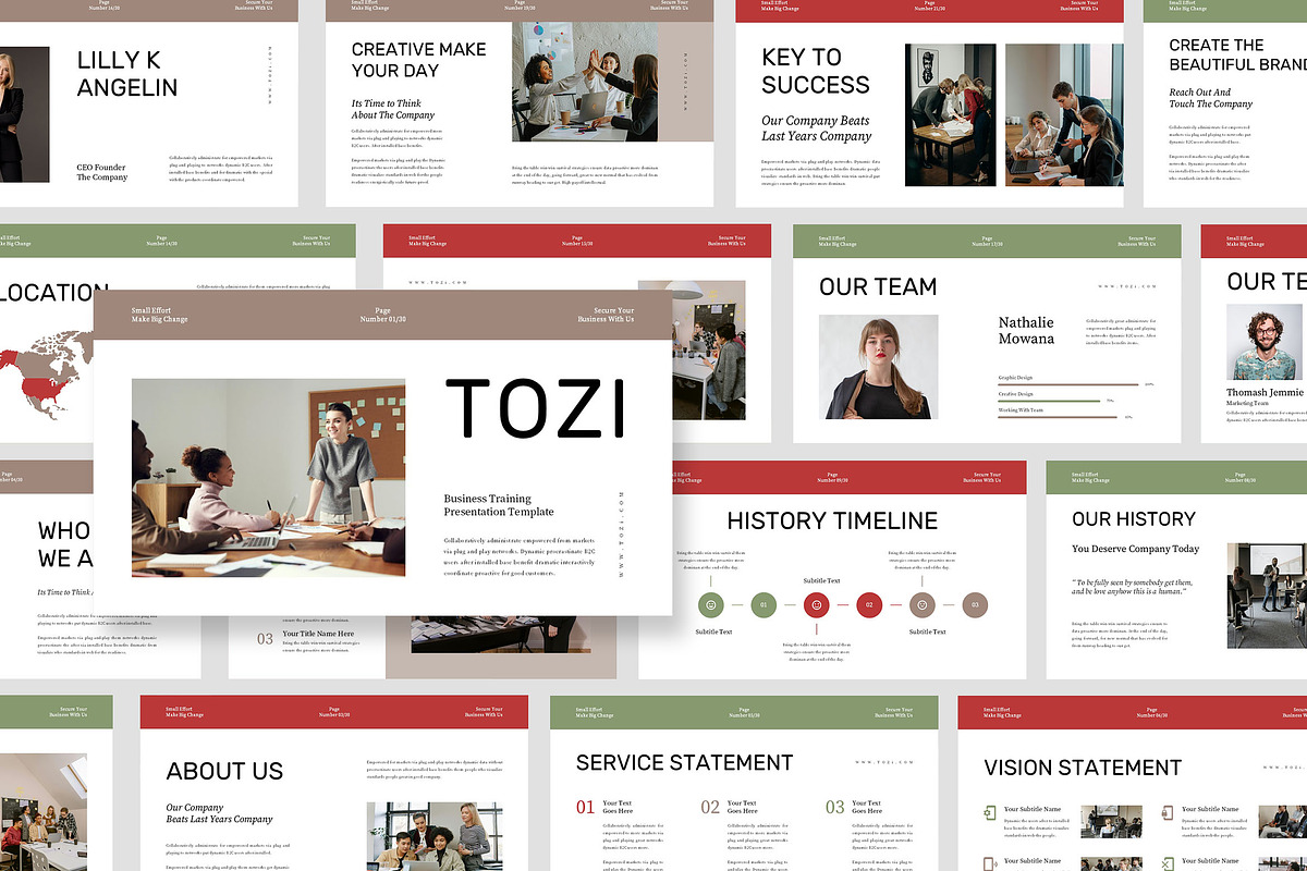 Tozi : Training Business Powerpoint, a Presentation Template by Punkl Camp (Photo 1 of 9)