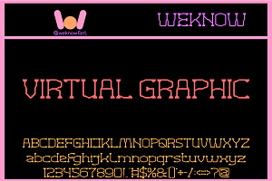 Virtual Graphic font, a Font by weknow