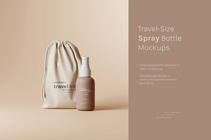 Travel-Size Spray Bottle Mockups