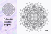 Futuristic Mandala Vector Shapes, a Graphic by dvtchk (Thumbnail 7 of 7)