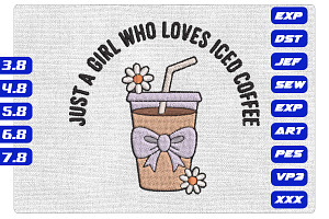 Just A Girl Who Loves Iced Coffee, an Illustration by Purpose Ekbal