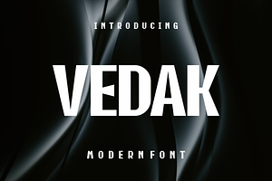 Vedak - Modern Display Font, a Sans Serif Font by lelevien
