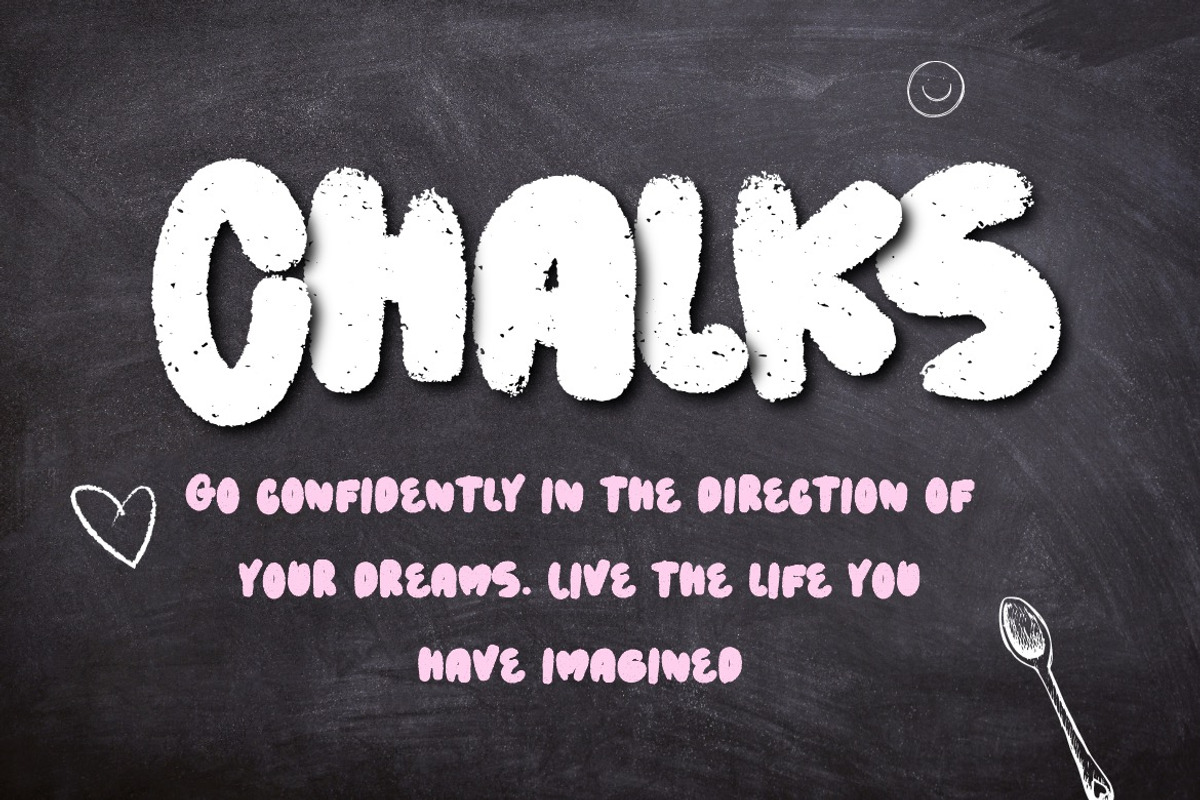 Chalcker - Chalk Brush Font, a Handwritten Font by Dhabee (Photo 2 of 10)