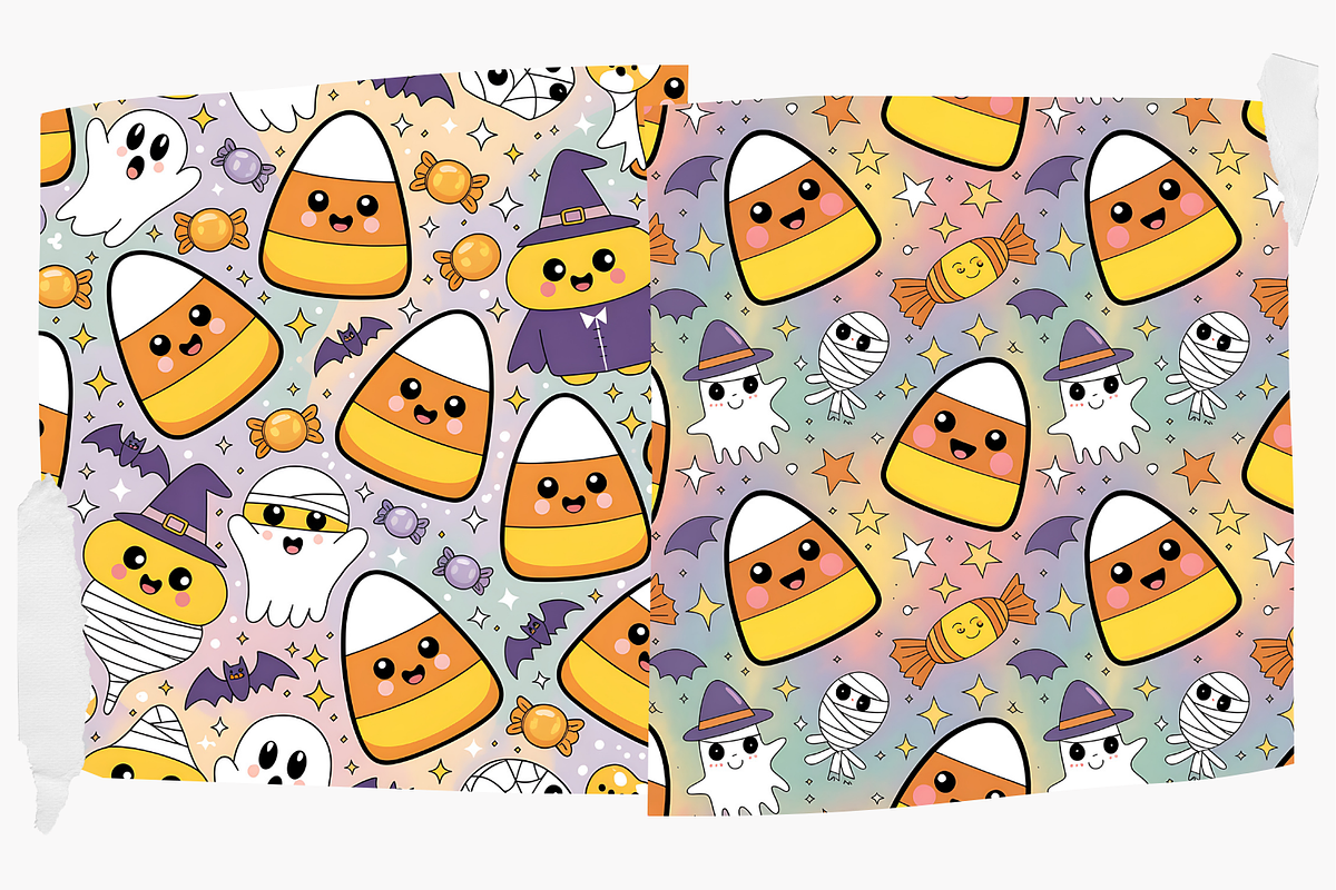 Candy Corn Cuties Halloween Pattern, a Seasonal Illustration by Design Station (Photo 2 of 4)
