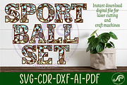 Sports ball alphabet set. 66 letters, an Object Graphic by A P Inspired Designs (Thumbnail 1 of 6)