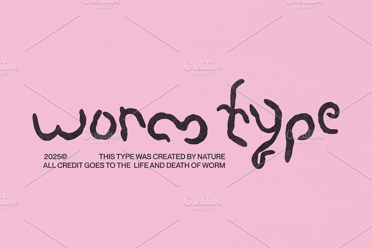Worm Type, a Handwritten Font by Weird Friends (Photo 1 of 7)