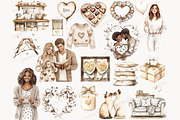 Valentine's Day Clipart PNG Bundle, a Person Illustration by GlamArtZhanna (Thumbnail 4 of 6)