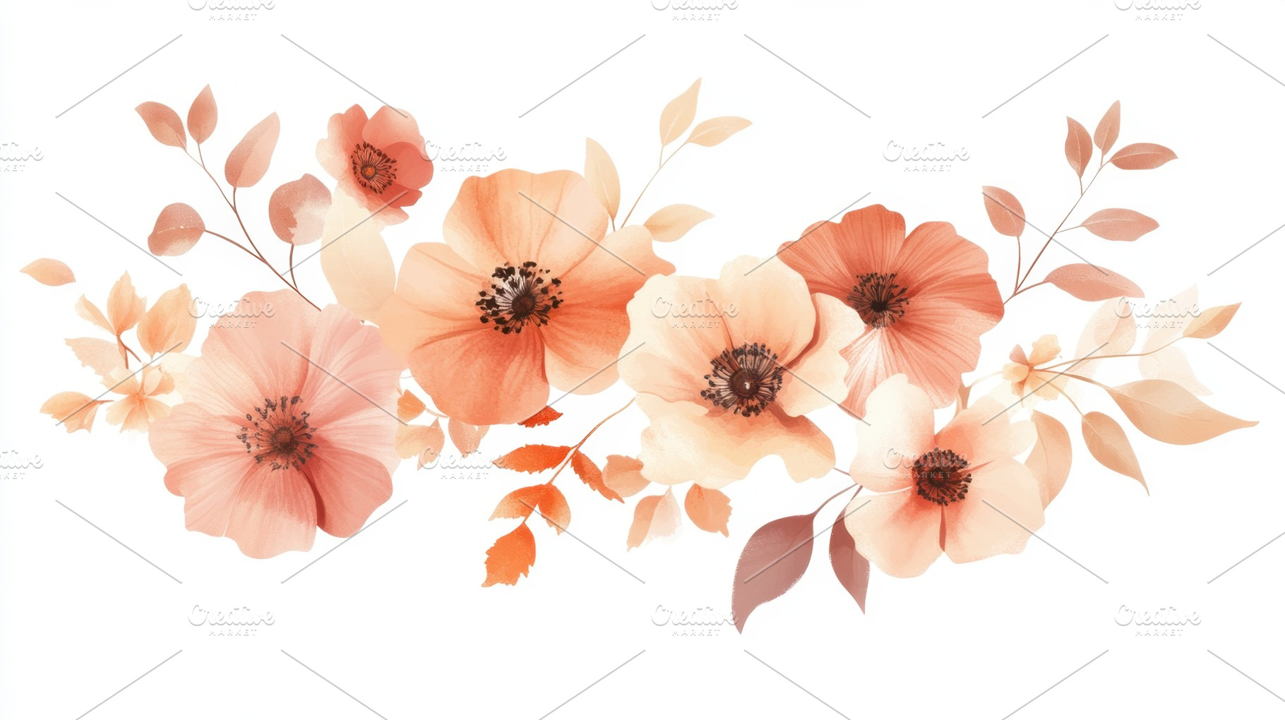 Peach floral arrangement, a Photo by Beautiful things
