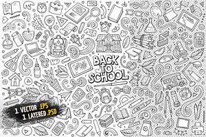 School Objects Set