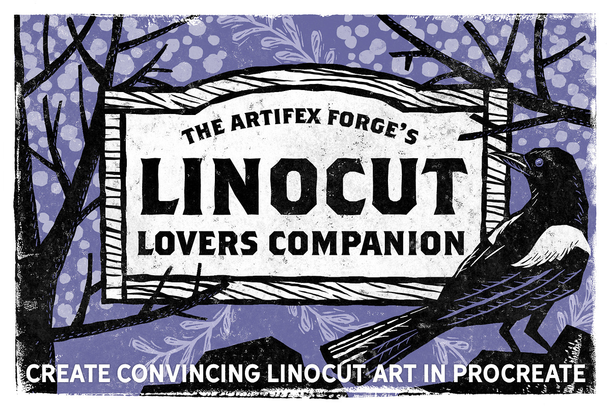 Linocut Lovers Companion - Procreate, a Brush Add-On by The Artifex Forge (Photo 1 of 11)