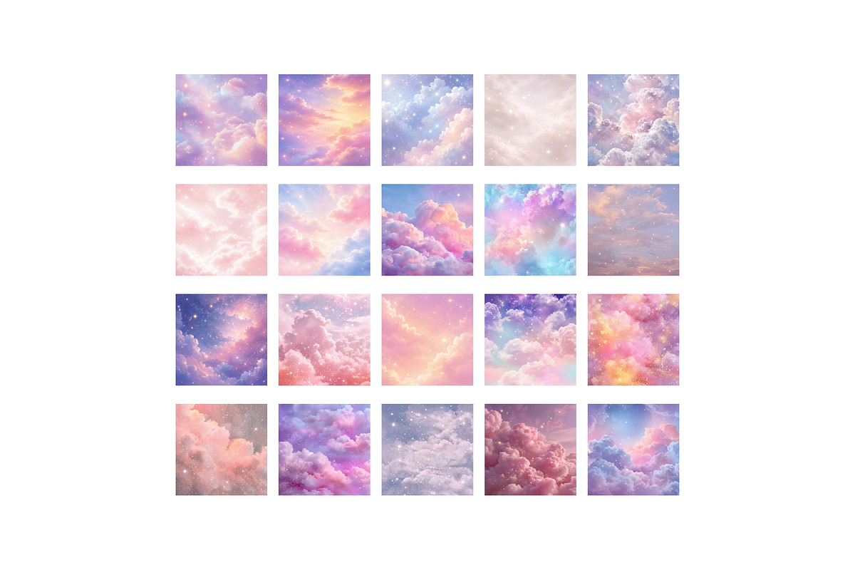 Sparkly Dreamy Cloud Digital Paper, a Background Graphic by Business Chic (Photo 2 of 6)