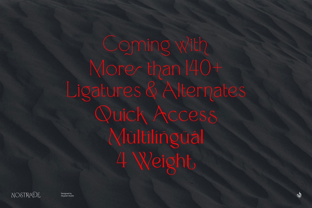 Nostrade, a Serif Font by Aluyeah Studio (Photo 5 of 15)