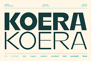 Koera - High Contrast Font Family, a Sans Serif Font by Pekotype (Thumbnail 1 of 15)