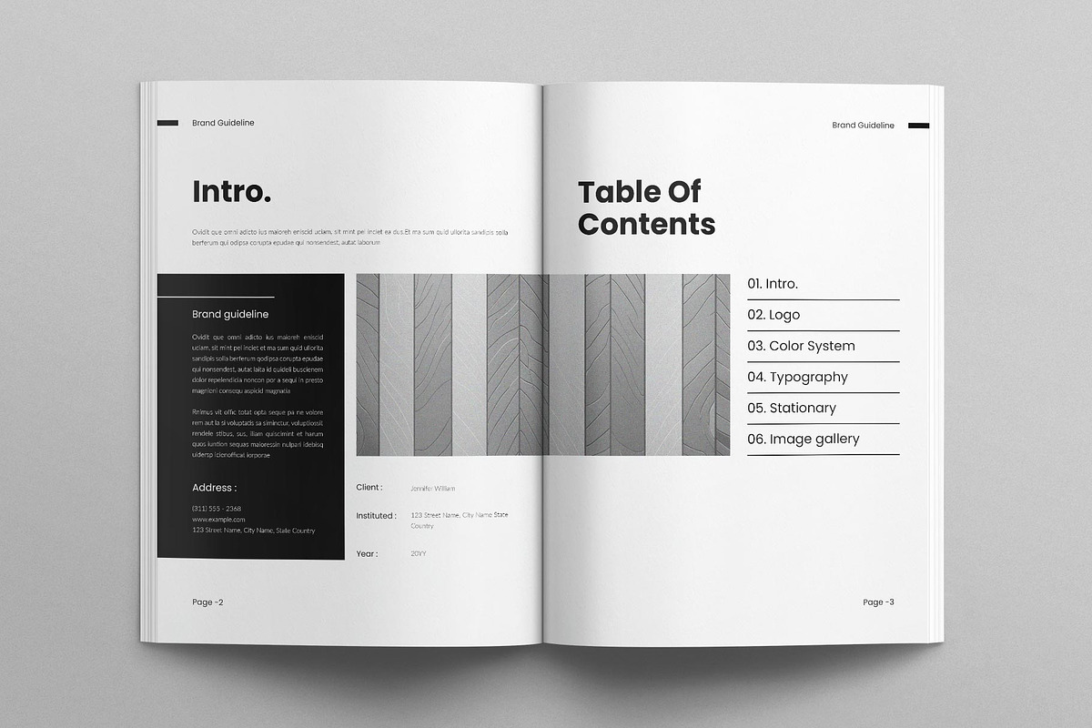 Brand Guideline Template, a Brochure Template by E-Type (Photo 2 of 8)