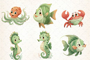 Under the Sea Watercolor Clipart, an Illustration by DreamCafeArt (Thumbnail 2 of 7)