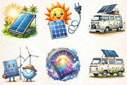 Watercolor Solar Panel Clipart, an Illustration by DreamCafeArt (Thumbnail 4 of 7)