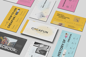 Creative Fun Agency PowerPoint, a Presentation Template by Pixslides
