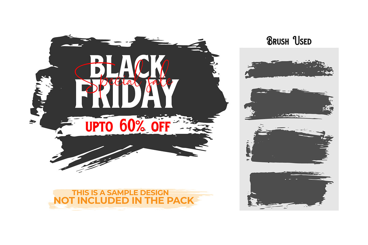 Set of Vector grunge brush strokes, a Brush Add-On by Warm Snow (Photo 5 of 6)