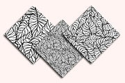 Black and white leaves patterns set, a Pattern Graphic by Graphic Magic (Thumbnail 5 of 5)