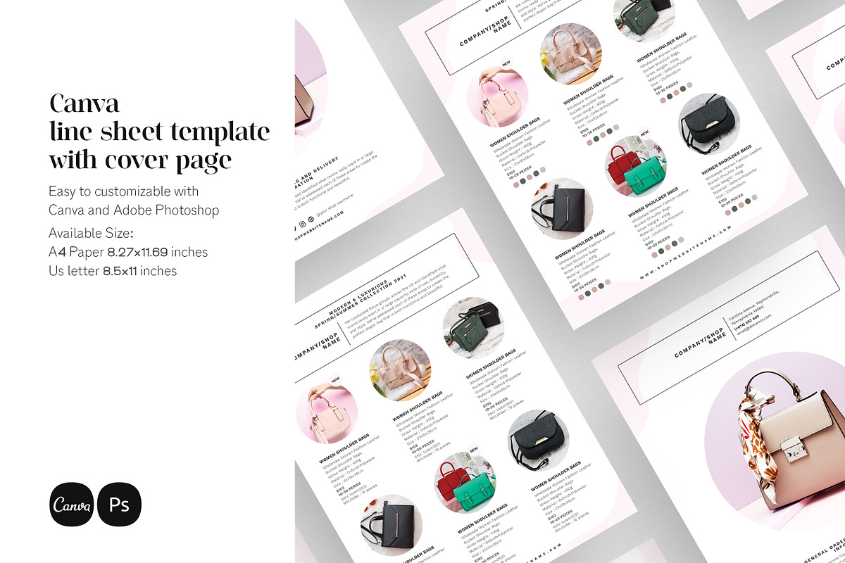 Line sheet template canva/photoshop, a Templates & Theme by Axpand (Photo 1 of 10)