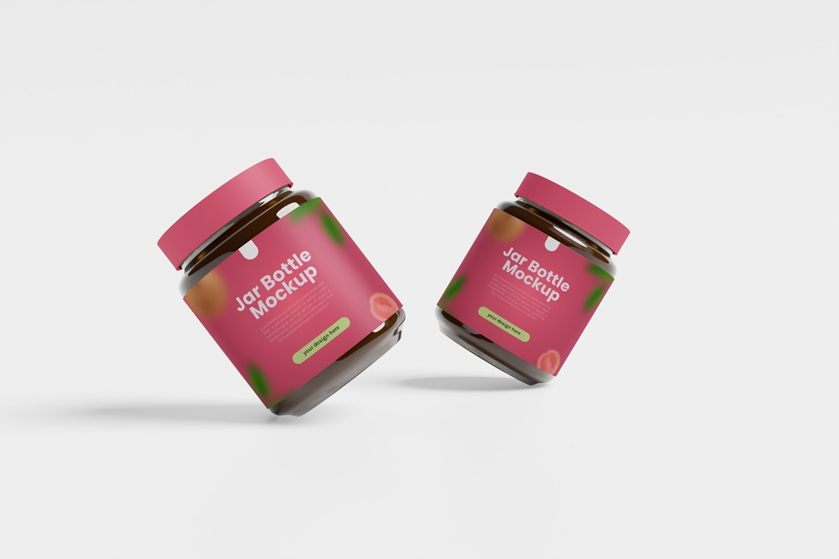High Quality Bottle Glass Jar Mockup, a Packaging Mockup by Onezero (Photo 3 of 5)