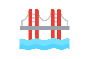 Bridge Flat Icon, a Duotone Icon by Pexelpy