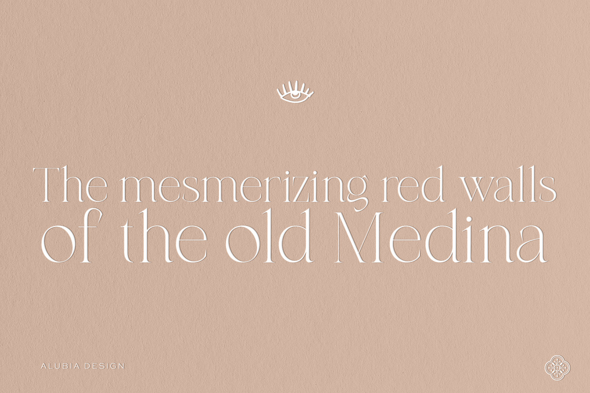 Marrakech - Modern & Exotic serif, a Serif Font by Alubia design (Photo 8 of 10)
