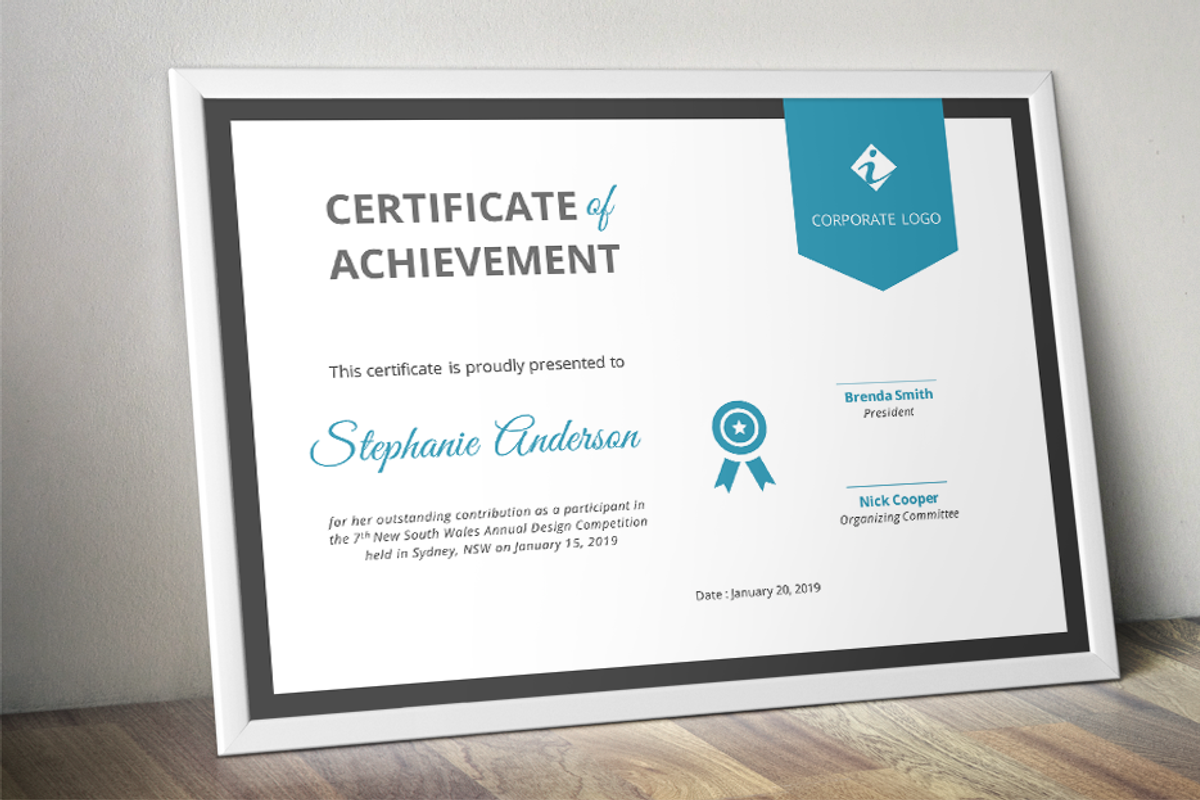 Ribbon certificate template (docx), a Stationery Template by Inkpower (Photo 3 of 6)