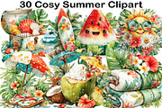 Cosy Summer Clipart Bundle, an Illustration by Black Bird Studio (Thumbnail 1 of 5)