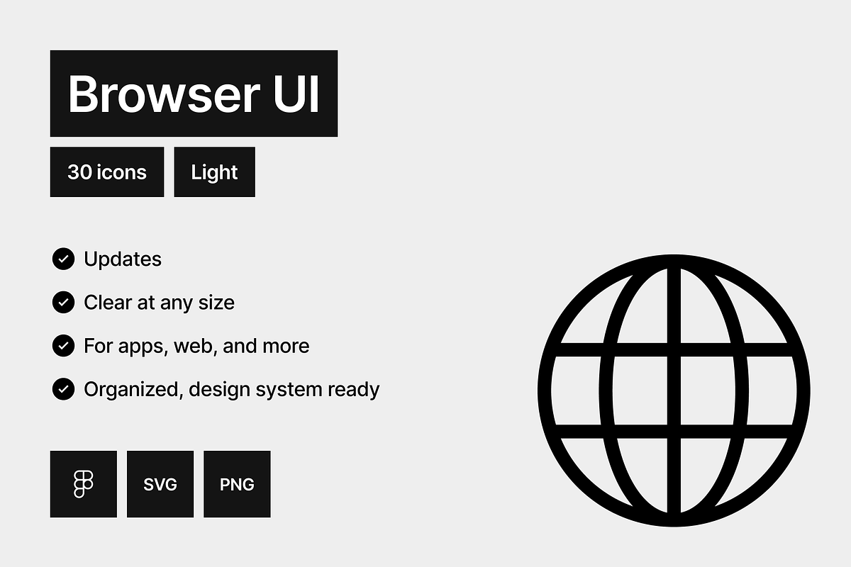 Browser UI Light - 30 icons, an Outline Icon by Pictomate (Photo 2 of 7)